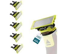 Lame de rechange T-Blade (X5) compatible avec OneBlade - Pack de 5 lames pour rasoir visage et corps homme - Compatibles tous modèles One Blade