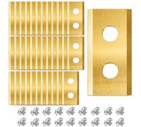 Lame de rechange Titan compatible avec les tondeuses-robots Worx Landroid, lames de rechange, avec vis, pour Worx, Landxcape & Einhell (36 pièces, or)