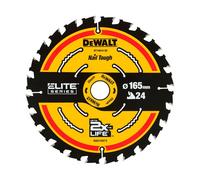 Lame de scie circulaire 165x20 mm, 24 dents, ATB/tronçonnage, angle d'attaque 20 - DT10624-QZ - DEWALT