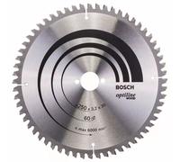 Lame de scie circulaire 250 x 30 x 3,2 mm Optiline Wood pour le bois 60 dents BOSCH 2608640644