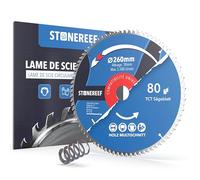 Lame de scie circulaire, 260 x 30 mm, avec adaptateur pour alésage de 20 et 16 mm, compatible avec meuleuse d'angle Bosch, Makita, etc. - Lame de scie circulaire résistante aux ongles - Pour bois et
