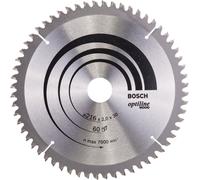 BOSCH Lame de scie circulaire Optiline Wood 216 x 30 x 2,0 mm, 60 2608640433