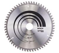 bosch 1 lame de scie à onglet et radiale optiline wood - ø 216 mm - alésage ø 30 mm