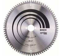 Bosch Accessories 2608640645 Lame de scie circulaire Optiline Wood 80 dents 250 x 30 x 3,2 mm
