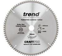 Trend lame de scie circulaire aluminium/plastique, 305 mm, alésage 30 mm