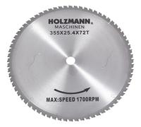 Holzmann Lame de scie circulaire au carbure MKS355SB 355 x 25.4 mm 72 dents 1 pc