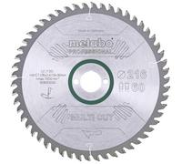 Metabo Lame de scie circulaire HW/CT 216 x 30 x 2,4/1,8, nombre de dents 60, denture plate/denture trapézoïdale, angle d'attaque 5° nég. metabo Quantité:1