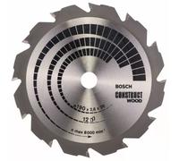 Bosch Lame de scie circulaire Construct Wood D190 mm 12 dents pour bois 2608641201