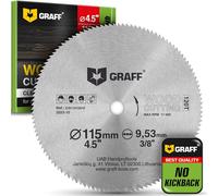 Lame de scie circulaire de 10,4 cm pour bois, contreplaqué, stratifié, cloison sèche, plastique - Disque de coupe du bois 120T avec tige de 3/8" GRAFF