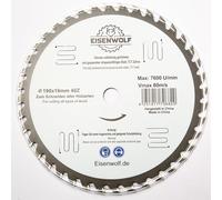 Lame de scie circulaire de qualité supérieure - 190 x 16 mm - Pour bois - Avec 40 dents TCT inclinées et découpes laser pour réduire le bruit