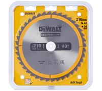 DEWALT Lame de scie circulaire DT1953-QZ 216x30 mm 40 dents - Résistante aux clous, pro