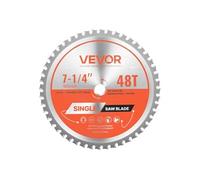 VEVOR Lame de scie circulaire Ø 185 mm lame de coupe pour scie circulaire, 48 dents alliage tranchantes, arbre 15,875 mm, finition soignée, avec évents de chauffage antibruit, pour couper acier et alu