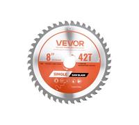 VEVOR Lame de scie circulaire Ø 203 mm, lame de coupe pour scie circulaire, 42 dents alliage, arbre 25,4 mm, finition soignée, avec évents de chauffage antibruit, pour couper contreplaqué, bois dur