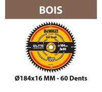 DeWalt Lame de scie circulaire DT1670 184 x 16 mm 60 dents
