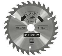 Lame de scie circulaire -Finition - Pour Bois dur, stratifié, parquet -Pour scie portative Ø: 150 x Ø2: 20 x Z: 30 TIVOLY - XT50514004149