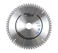 Lame de scie circulaire HM finition D. 216 x Al. 30 x ép. 2,2/1,4 mm x Z60 TP Nég pour Alu/bois - Diamwood