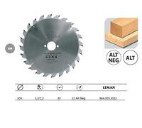 Lames scie circulaire carbure denture alternée-D305mm-30mm-32dents LEMAN