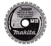 Makita Lame de scie circulaire B-69303 Carbure Métal Ø136 mm 30 dents 20 mm