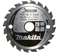 Lame de scie circulaire Makita, SPECIALISEE TCT TCT - 85 x 15 mm - 20 T - bois