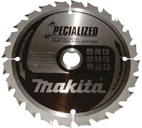 Lame de scie circulaire Makita SPECIALIZED TCT T.C.T. - 165 x 20 mm - 24 dents - Bois avec clous