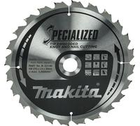 Lame de scie circulaire Makita, SPECIALIZED TCT TCT - 270 mm x 30 mm - 2.6 mm - 24 dents - Bois avec clous