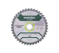 Lame de scie circulaire METABO Classic "Cordless Cut Wood" 628065000 - HW/CT - 216x30mm - 40WZ - 5°
