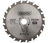 Lame De Scie Circulaire Multi-Usage Draper 30397 TCT, 185 X 25,4Mm, 20T