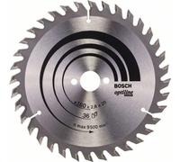Lame de scie circulaire Optiline Wood AD 160mm Z.36 WZ perçage 20mm largeur de coupe 2,6mm
