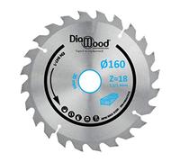 Lame de scie circulaire portative HM débit D. 160 x Al. 30 x ép. 2,2/1,4 mm x Z18 Alt pour bois - Diamwood