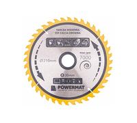 POWERMAT Lame de scie circulaire pour bois en carbure Ø 210x30 mm 40 dents G