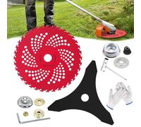Lame de scie circulaire pour coupe-bordures, 2025, neuve, avec kit d'adaptateur universel - Durabilité professionnelle, lames carbure 23 cm x 36 dents, pour débroussailleuse et désherbeur (01#)