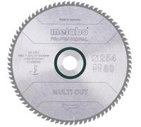 Metabo Lame de scie circulaire HW/CT 254 x 30 x 2,4/1,6, nombre de dents 80, denture plate/trapézoïdale, angle d'attaque 5° metabo Quantité:1