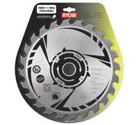 RYOBI - Lame carbure 24 dents diam. 254 mm - alésage 30 mm - épaisseur 2,6 mm pour EMS254L / RTS1800 / EMS2026SCL / RTMS1800 / ETMS1825 / ETS1526 / ETS1825 - SB254T24A1