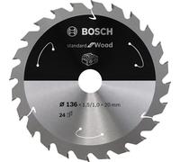 Lame de scie circulaire Stand.for Wood AD 136mm Z24 WZ perçage 20mm coupe 1,5mm HM BOSCH