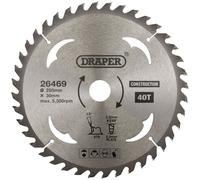 Lame De Scie Circulaire TCT Draper 26469, 250 X 30Mm, 40T