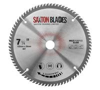 Lame de scie circulaire TCT18580TTCG20B Saxton TCT 185 mm x 80 dents x alésage 20 mm (bagues 16 mm) pour la découpe de stratifié, aluminium et bois dur