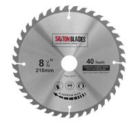 Lame de scie circulaire TCT21640T Saxton pour bois 216 mm x 30 mm de trou x 40 dents, compatible avec Bosch, Makita, Dewalt