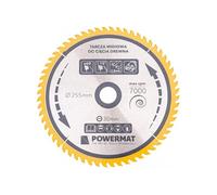 POWERMAT Lame de scie circulaire universelle pour bois Ø 255 x 30 mm 60 dents G