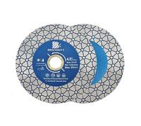 Lame de scie diamantée pour carrelage 115mm-BRSCHNITT 2 pièces Disque de coupe Découpage et ponçage de carreaux de porcelaine Granit Marbre Céramique Maçonnerie
