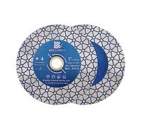 Lame de scie diamantée pour carrelage 125mm-BRSCHNITT 2 pièces Disque de coupe Découpage et ponçage de carreaux de porcelaine Granit Marbre Céramique Maçonnerie
