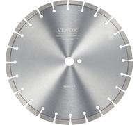 VEVOR Disque à Tronçonner Diamanté 350 mm Dents Plats 12 mm pour Scie à Béton