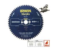 Lame de scie Irwin Marples; 250x2 5x30 0 mm; Z60