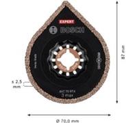 Lame de scie oscillante EXPERT Carbure 3 MAX AVZ70RT4 D70 - BOSCH - 2608900041 Noir G