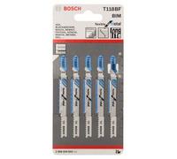 Lame de scie sauteuse T 118 BF L.totale 92mm Denture 1,9 -2,3mm BiM 5 pces/carte BOSCH