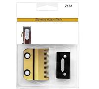 Lame De Tondeuse À Dents Décalées À 2 Trous De Remplacement Professionnelle Golden #2161, Compatible For WAHL, Compatible For Magic, Clip 8148 Clipper(Golden)