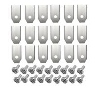 Lame De Tondeuse À Gazon 18-60 Pièces Avec Vis Compatible Avec La Tondeuse Automatique Husqvarna Compatible Avec Les Lames De Tondeuse De Réparation De Tondeuse À Gazon Robotisée Gardena(Silver 18pcs)