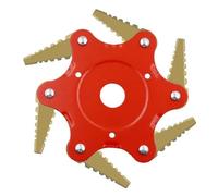 Lame de tondeuse à gazon à six lames en carbure, accessoire for jardin, ferme, outil électrique, tranchant, résistant à l'usure(Red gold tooth)
