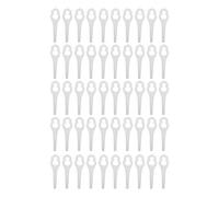 Lame de Tondeuse à Gazon, Piècesen Plastique de Tondeuse à Gazon de Lame de Coupeur d'herbe Lame de Tondeuse à Gazon de 50 pièces pour ALM 28 30(White)