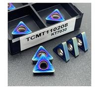 Lame de tournage indexable en métal 10 pièces insert en carbure TCMT110204 TCMT16T304 KT7030 outil de tournage en métal outils de tournage externes fraise(TCMT 110208 KT7030)