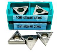 Lame de tournage indexable en métal 10 pièces TCMT16T304 TCMT16T308 MT CT3000 outil de tournage CNC cylindrique en carbure céramique(TCMT16T308 MT CT3000)